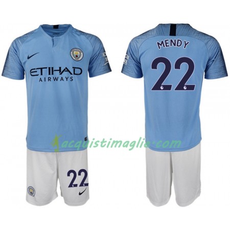 Divisa di Calcio Manchester City MENDY 22 Bambino Prima 2018/2019